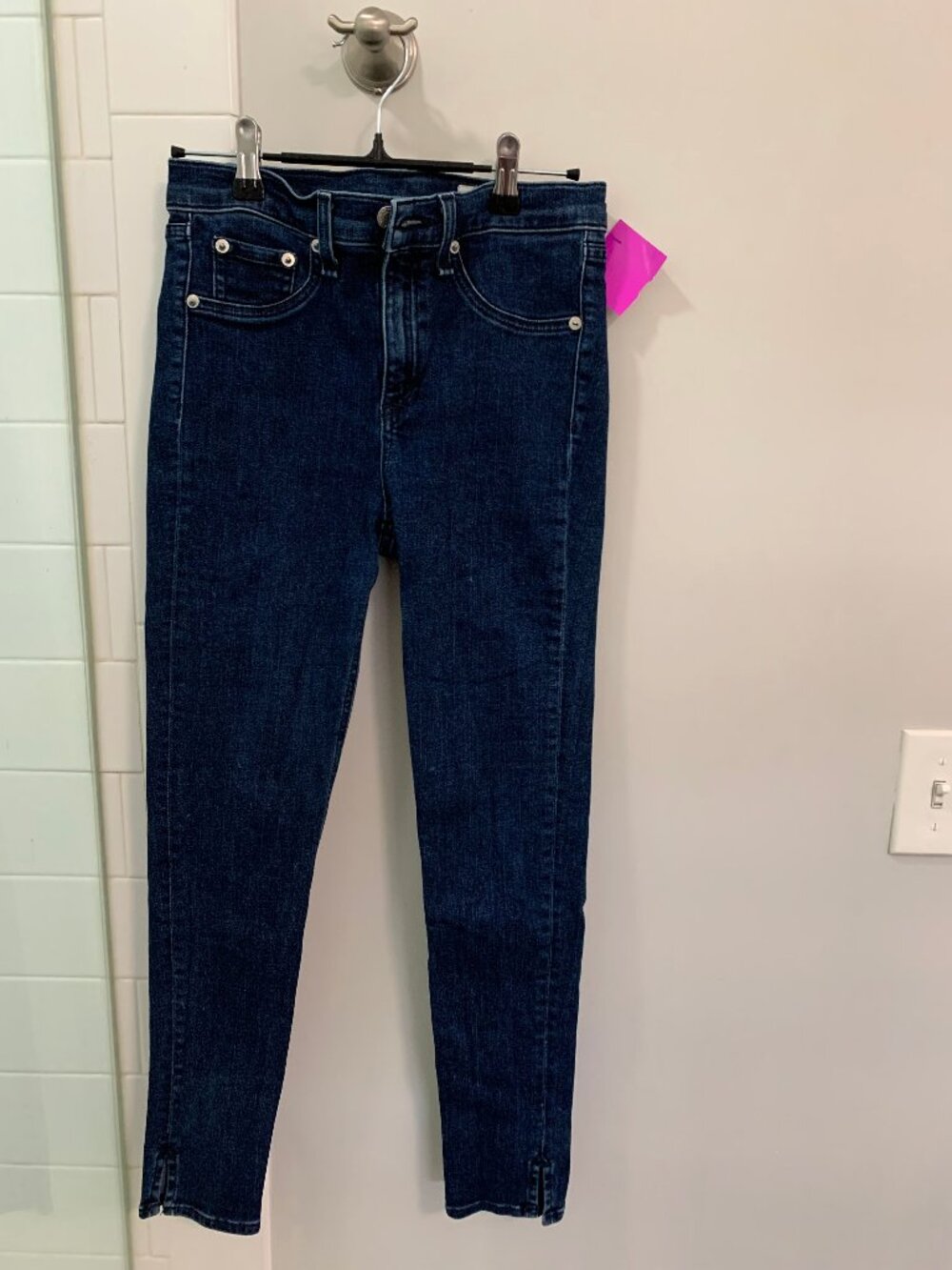 Rag & Bone 10 inch Capri Womens 26 Blue Jeans Crop Dark